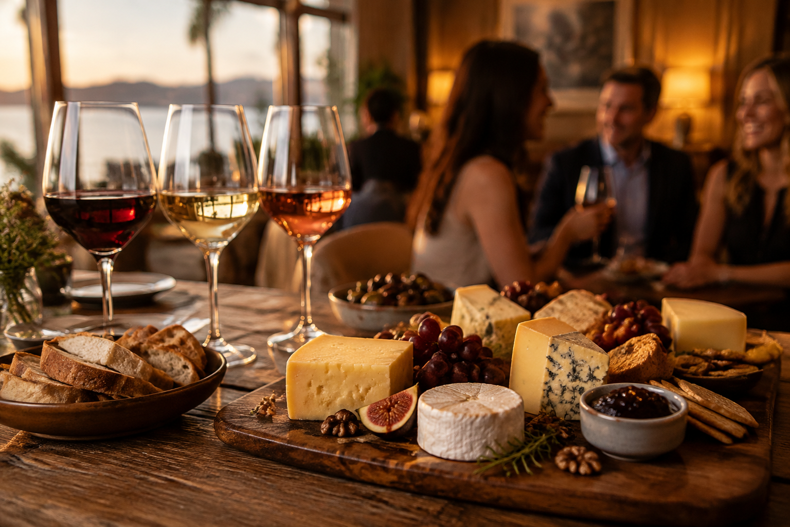 Cheese and wine tasting evening