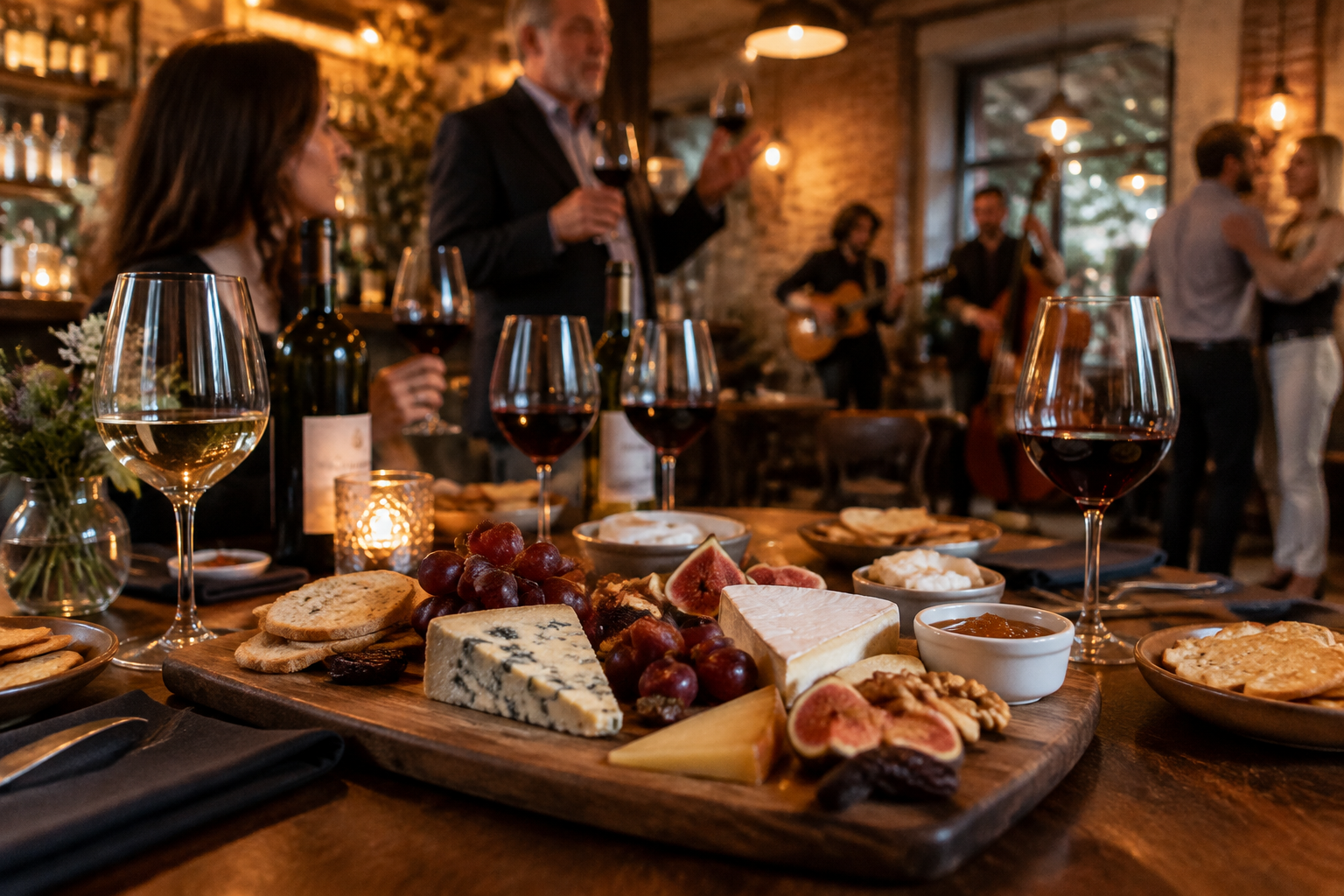 Cheese and wine tasting night